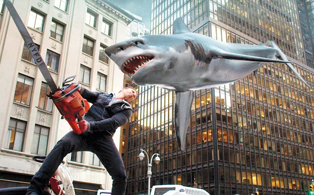 Sharknado 2 is coming to theaters, for one night only.
So, does that make it an…..‘isolated’ storm? (bahaha).