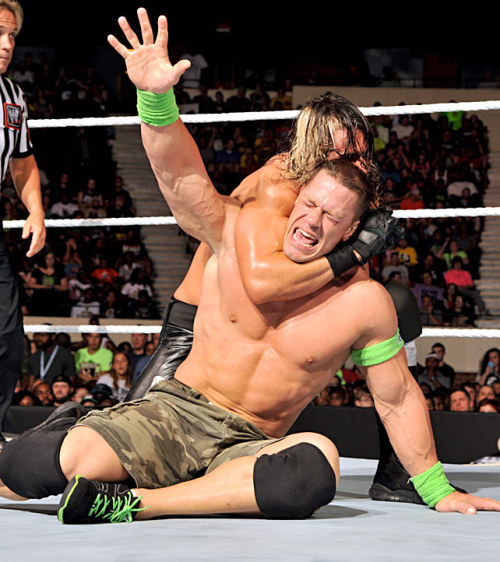 sethrollinsfans:  RAw 14th July, 2014 HQ Digitals 3-On-2 Handicap Match Seth Rollins, Randy Orton & Kane vs Roman Reigns and John Cena 