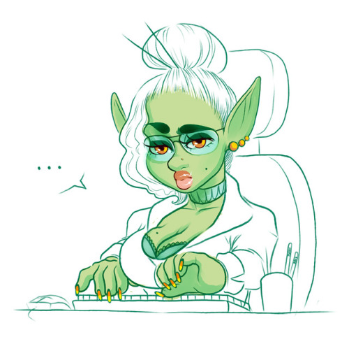 Porn photo toppingtart: annoyed Goblin Secretary `w`