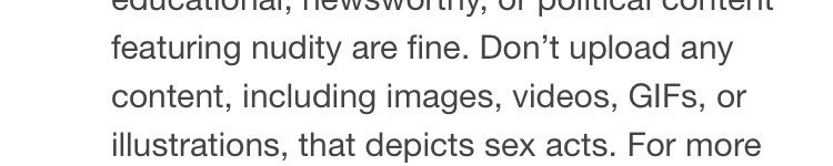 Basically nudity is fine (so they say now) but no sex, illustration or otherwise.