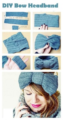 iluvdiy:
“ DIY Bow Headband
Here is another great DIY project to provide you with some more gear for the cold. This adorable DIY Bow Headband is exactly what you need to keep your ears warm in style and it is made from a pair of tights would you...