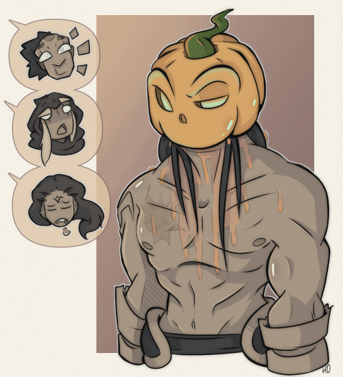 Either Death Had His Mask Misplaced(SOMEHOW), Or Had A Bad Time With A Pumpkin Demon-thing. Either Way,