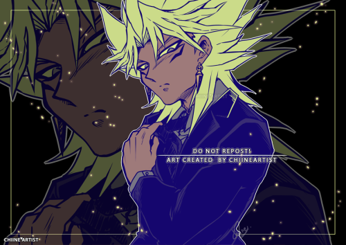 My husband coming back from work~I just wanted to draw Yami Marik in a suit so here ya go; &ldquo;a 