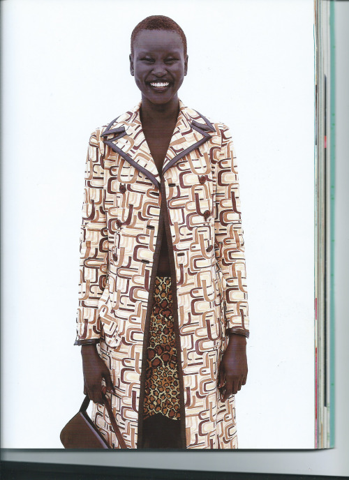 waxedenim: Alek Wek in Prada  20 Years of Style: The World According to Paper