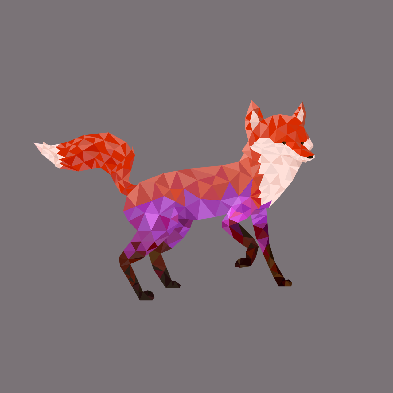 artchipel:  Pasquale D’Silva | on Tumblr - Triangimals | A fox