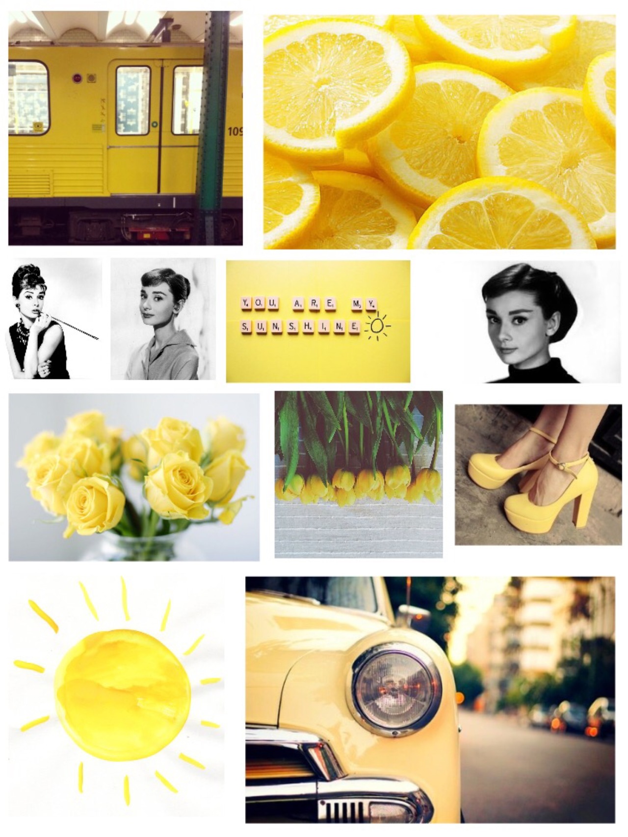 audrey hepburn yellow