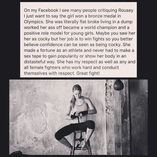 Sex Amen. Now would everyone shut up about #rhondarousey pictures