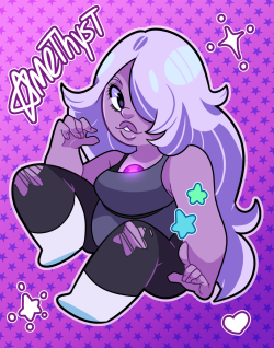 grimphantom:  geekysideburns:  Still my baby girl. A special commission for a friend. ^_^  Love the way you drew Amethyst’s face :)  &lt;3 &lt;3 &lt;3
