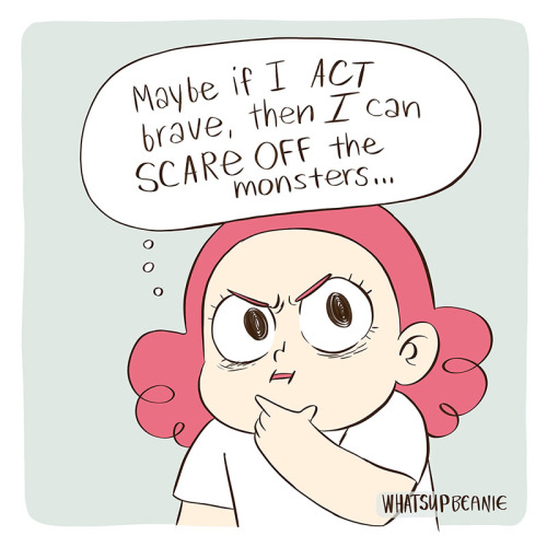 whatsupbeanie:Anyone else used the “screaming to scare the monsters away” technique?? Haha. I could 