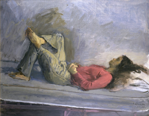 Raphael Soyer (American, Russian-born, 1899 – 1987)Girl in Red Sweater and Jeans, 1974