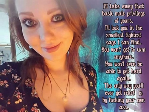 princessoraclefindomme:Chasity - it terrifies you and sends shivers down your spine doesn’t it?  The