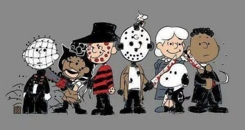 #SQUAD The Peanuts Gang As Horror Movie Villians #CharlieBrown #Snoopy #Woodstock #Peanuts #Horror #