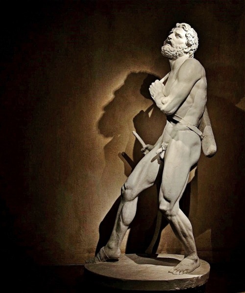 hadrian6:Philoctetes. 19th.century. Herman Wilhelm Bissen. Danish 1798-1868. plaster.  h