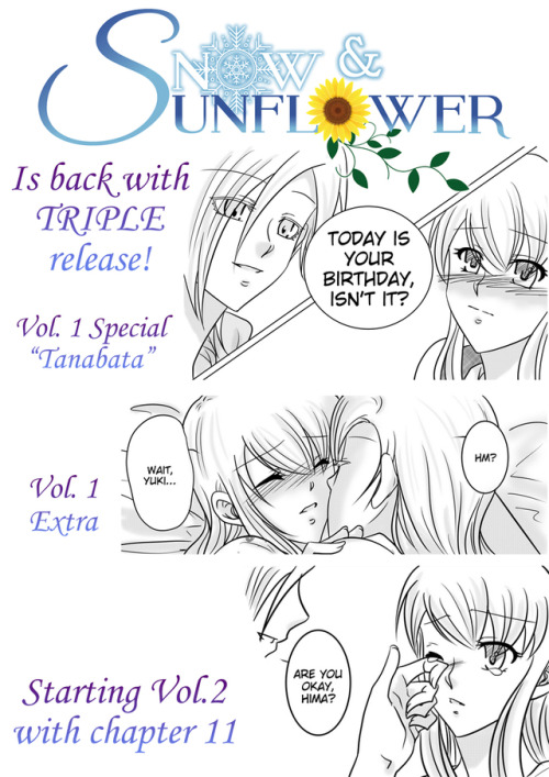 Yaaay :D We are back with this story (finally!) and it’s all thanks to our NEW translator - Luex.Tanabata Special was the last chapter translated by Keir - thank you for you all work!—All chapters can be found on Dynasty Scans :) (I’m not linking