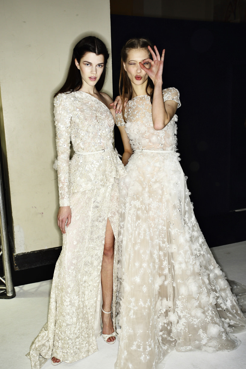 girlannachronism:  Elie Saab spring 2014 couture backstage 