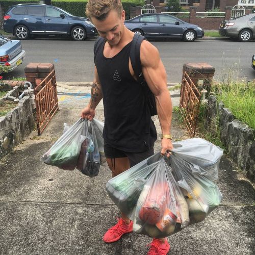 Showing Off His Arms