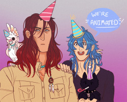 prince-ichi:  the prompt tonight on dmmd 69min was celebration of the anime premiere idk  