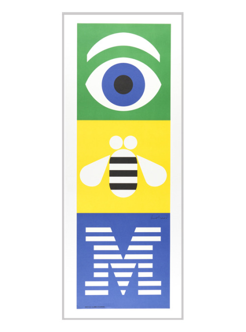 Paul Rand, poster for “Eye, Bee, M”, 1992. Lithograph. IBM, USA. Via Cooper Hewitt