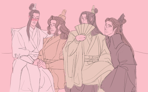 peakhusbands sitting together bc lap sitting? good. flushed liu qingge? even better. infatuated yue 