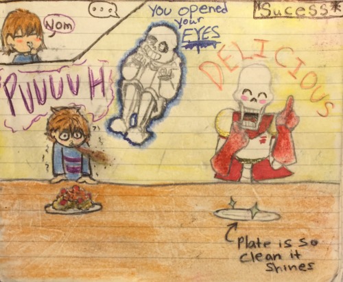 Lol I Tried Making A Fluff Undertale Comic. I Hope You Guys Like It! Sorry Its Just Lazy Notebook Art
