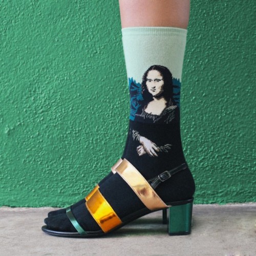 culturenlifestyle:  Sock Designs Inspired by Classical PaintingsInspired by classical masterpieces, such as Leonardo da Vinci’s Mona Lisa, Frida Kahlo’s self-portraits and Vincent van Gogh’s sunflowers, The Sock Drawer created this fun line of art