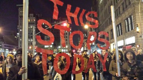 latinorebels:  Tonight in NYC. Union Square. Photo by Omar Cruz of Latino Rebels. 