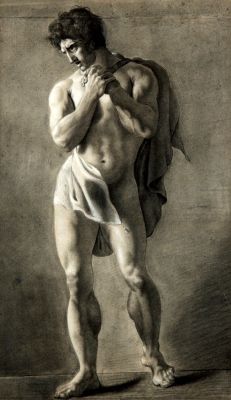 Michel Martin Drolling, Standing Male Nude,