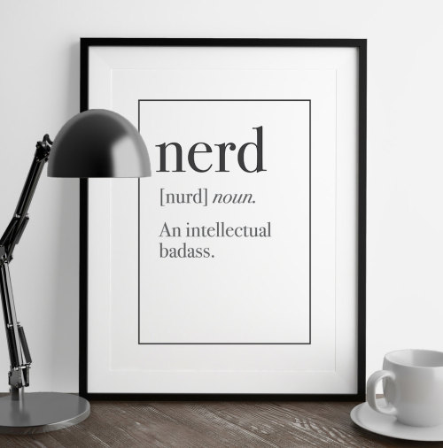 NERD Definition Print - Serif Font | Kitchen Art | Art Print | Home Decor | Kitchen Wall Art | Offic