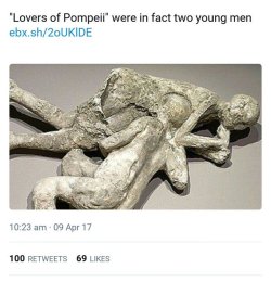 antiqeel: paul-danka-memes:  commodus-the-great:   moscateaux:   blackness-by-your-side: waiting for people to call them the “Friends of Pompeii”   Let them be gay!   It was actually very common for people in Italy, and even Greece, in that time period