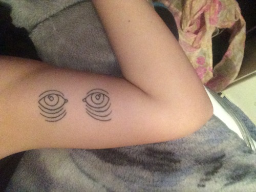 darlaelise:For the anon that requested a photo of my tattoo. It’s a small, funky thing. I don’t beli