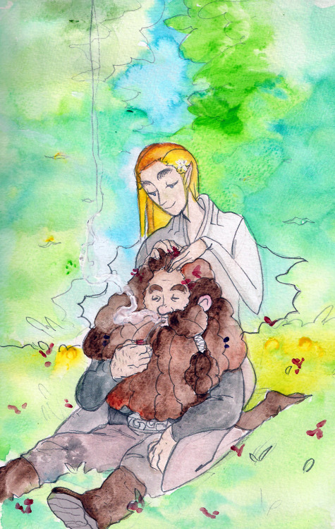 portabellogna:   There is so much hair-braiding fanart of Legolas and Gimli.      (sources- [x] [x] [x] [x] [x] [O] [x] [x] [x])       