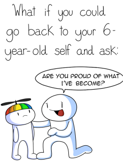 theodd1sout:  I would push any of my past-self’s down a flight of stairs. Even if he was from one hour ago.  Full image Facebook Twitter    