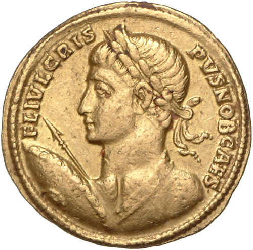 Crispus (b. 295/305 CE - 326 CE)* son of Constantine the Great and Minervina* Caesar  between 317 CE