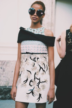 thearmsoftheoceann:    Aya Jones backstage at Giambattista Valli Couture Fall Winter 2015 | PFW   