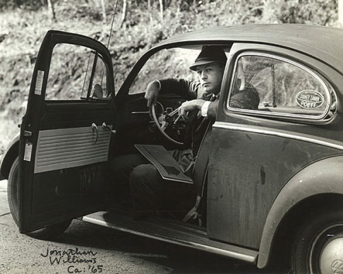 Jonathan Williams on the Road in California, 1965. Photo by Brooke Elgie.