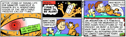 beekirby:  People can make all the surreal Garfield parodies they want but none of them will ever reach the level of Twilight Zone-esque horror that the 1989 Halloween Garfield strips did  Holy shit Oo;;