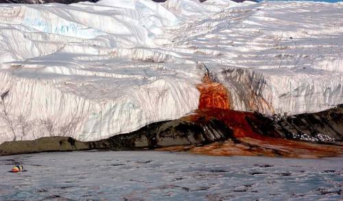 Blood Falls - Dry Valleys, AntarcticaThe Blood Falls are named after the bright, crimson red briny l