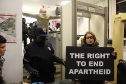 lovenerdeen:  That’s me in the back, in the green shirt. I am being patted down by the NYPD just to get into a Students for Justice in Palestine event at Brooklyn College. Nope, they don’t just customarily do this for all students or all clubs. Pretty