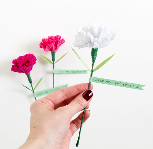 sew-much-to-do:DIY Paper Carnation Valentine ✖✖✖✖✖✖✖✖ sew-much-to-do: a visual collection of sewin