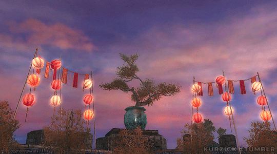 GUILD WARS↳ Shing Jea Monastery decorated for Canthan New Year