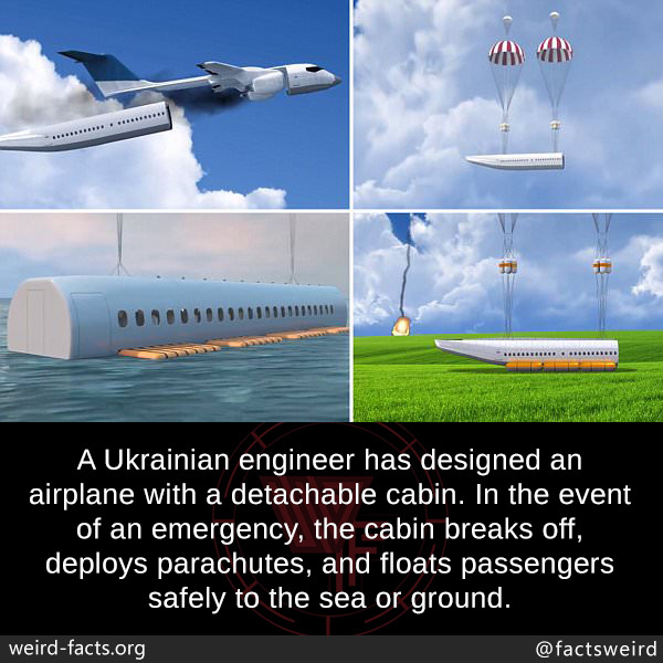 mindblowingfactz:  A Ukrainian engineer has designed an airplane with a detachable