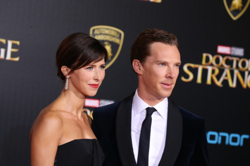 Benedict Cumberbatch and Sophie Hunter attends the premiere of Disney and Marvel Studios’ &lsq