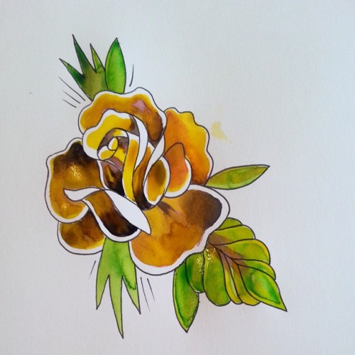 Porn Pics Color in the flower. #flowers #tattooflash