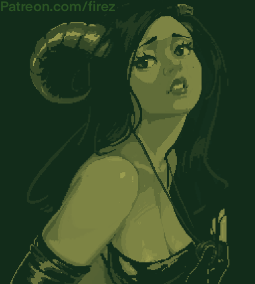 Alt version of the latest pixel art piece.More alts, including nudes, notes and more @ patreon.com/f