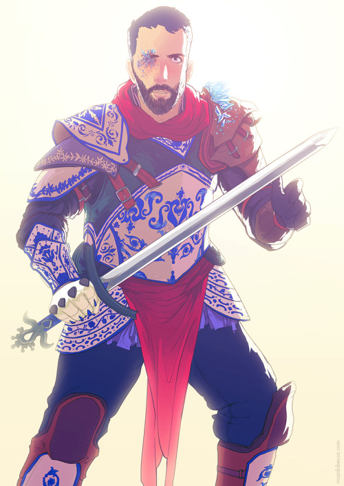ricardobessa: It’s high time I posted my Knight Self-Portrait done for @onethousandandoneknigh