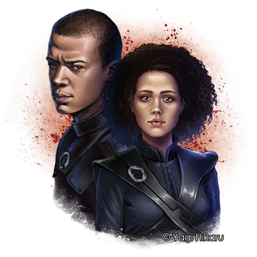 menofcolorinfantasyart:  Grey Worm and Missandei porn pictures