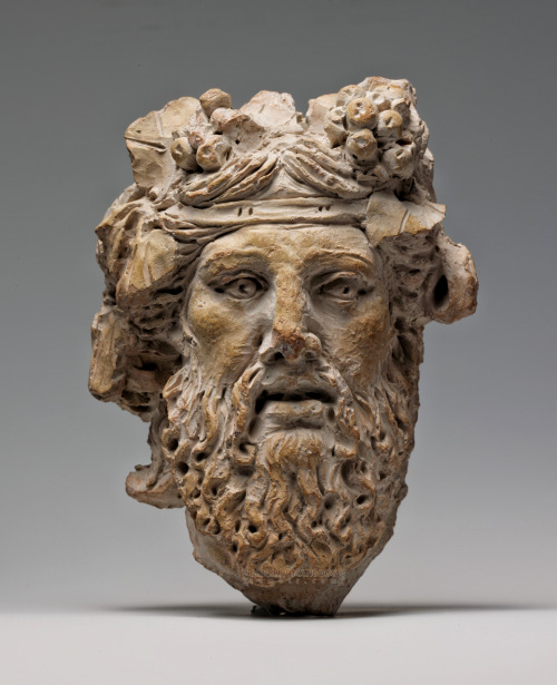 Head of DionysosLate Hellenistic or Late Republican, 1st century BCGreek or Roman (Culture)Terracott