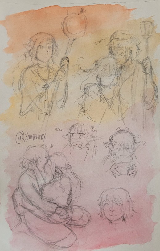Celebrating The Start Of Lesbian Visibility Week With Some Dungeon Yuri Sketches