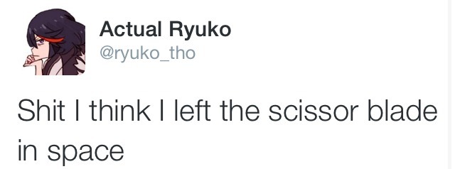 makaiwars:  This was overdue- Part 4 of tweets from the parody Ryuko twitter! +1