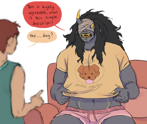tastydanger: sharing ur clothes with your demon bff who has never fuckin seen a dog? lms if you agree